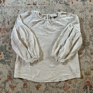 Gauze Balloon Sleeve Top